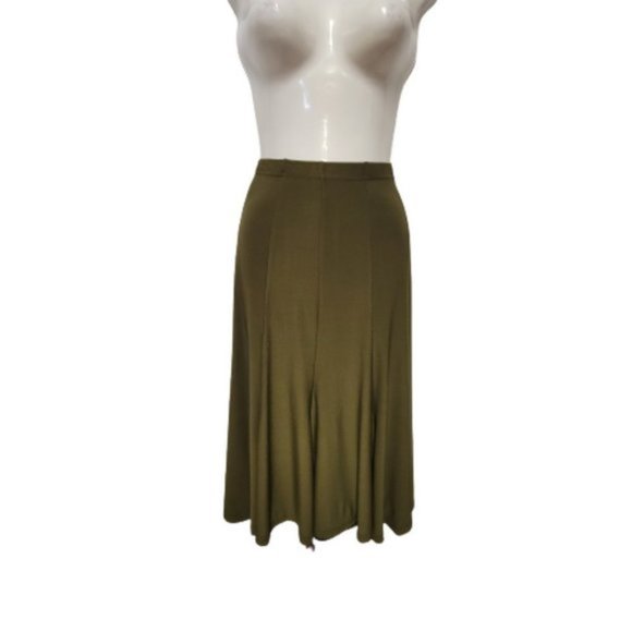 Olive Green Skirt Elastic Waist Flare Skirt  Various Size  - S/P, Size M - Picture 1 of 5